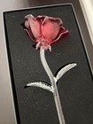 Waterford Crystal 15    Fleurology Collection Stem Red Rose Flower With Box