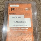 Impark Parking Pass Lot A 352 Braves Vs Giants May 13 2014    2 Food Coupon