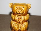 Vintage Liquor Bar  5   Ceramic Teddy Tiedy Bear Cocktail Swizzle Stick Holder