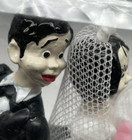 Vintage Wilton 1991 Reluctant Groom Wedding Cake Topper Bride   Groom Funny New