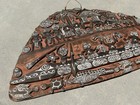 Old Sepik Png Tiki Wood Carving Storyboard Signed Dated Angoram 1989 Bar Decor