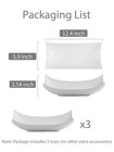 3 Pcs Porcelain Serving Platters White Decorative Bowl 12inch Deep Centerpiece