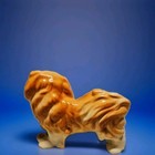 Vintage 1950 s Porcelain Brown And White  Pekingese Figurine     3 5  Tall X 5  