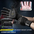 Ihuan Workout Gloves For Men Full-finger  Weight Lifting Large  Black