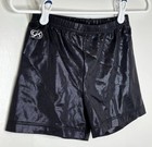 Gk Elite Adult Large L Al Black Foil Gymnastics Dance Shorts