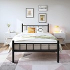 Marco De Cama Base Plataforma De Metal Cabecera Habitacion Twin Size  Black New