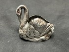 Very Rare Antique Ca 1900 Gorham Sterling Swan Pin Cushion Ruby Eyes   read 