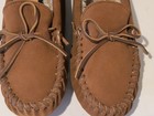Minnetonka Pile Lined Softsole Moccasin Slipper 783 Brown Men s Size 9 New