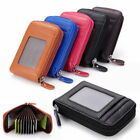 Rfid Blocking Credit Card Holder Genuine Leather Wallets For Men Women Case Us