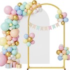 Arch Backdrop Stand And Cover Set  7 2 X 4ft Gold Metal Wedding Arch For