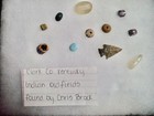 Lot Of Original Trade Beads And Bird Point Clark Co  Kentucky Indian Old Fields