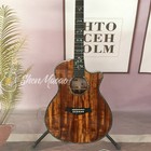 Handmade 916 Full Koa Acoustic Guitar Solid Koa Top Gold Part Real Abalone Inlay