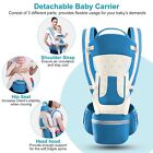 Ergonomic Kangaroo Baby Carrier Backpack With Hip Seat Head Hood Front Back Side