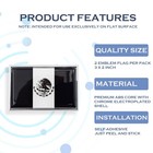 Perdecor Black Mexico Flag Sticker Emblem Mexican Decal Car  black  