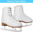 Ahmylion Figure Ice Skates For Beginners Lace Up Comfortable Women s Sz 7 White