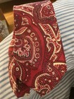 Polo Ralph Lauren Silk Tie Mens Red   Cream Paisley Usa Necktie Vintage Western