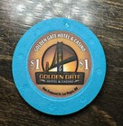 Golden Gate Hotel Casino Las Vegas Nevada Blue   1 Casino Chip 1 00 Dollar Poker