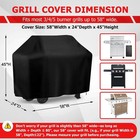 Bbq Gas Grill Cover Barbecue Waterproof Outdoor Heavy Duty Uv Protection 58 Inch