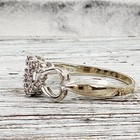 Vintage 10k White Gold  20 Ctw Diamond Heart Ring 8 25 Love Retro Design 