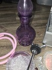 Purple Glass Hookah Set Complete Kit Pink Hose Bowl Tongs Case Shisha Water Pipe