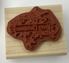 Stampin Up Merry Christmas Wood Mount Rubber Stamp