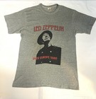 Vtg 1980 Led Zeppelin Over Europe Tour Shirt Hanes Orange Flag Single Stitch M