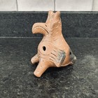 Pre-columbian Style Ocarina Clay Pottery Terra Cotta Flute Whistle Bird Owl