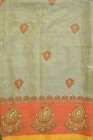 Fnc Vintage Green Sambalpuri Ikat Sarees Handwoven Art Silk Sari Fabric Antique
