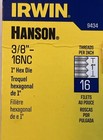 Hanson Irwin  9434 1  Hex Die 3 8  - 16nc Made In Usa New In Package