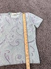 Vtg Neiman Marcus Cashmere Shirt Womens Medium Powder Blue Fairy Whimsy Soft Y2k