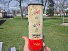 Vintage 1950s Mobil Oil Outboard Motor Oil Metal 1 Quart Oil Can Pegasus Logo