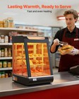Vevor 3-tier Commercial Food Warmer Display Pizza Cabinet 60 Qt  57l Led Light