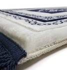 Modefa Turkish Velvet Prayer Rug - Luxury Orthopedic Padded Foam Cushion - Blue