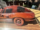 Trophy 1963 Corvette Stingray Solid Mahogany Wood 12  Car Model Incline Village