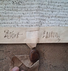 1644 17th Century Manuscript On Vellum Legal Document Robert Paston England
