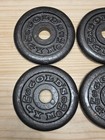 Vintage Set Of 4 Gold s Gym 3 Lb Standard 1    Barbell Weight Plates Total 12lbs