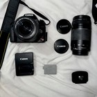 Canon Eos Rebel T1i Dslr Camera Bundle W  18-55mm   75-300mm Lenses   Case