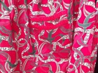 Vintage Christmas Print Apron Printed Ribbons Red   Green Ap75