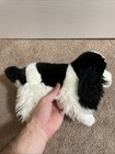 Vintage Animal Alley Black   White Spaniel Realistic Plush Puppy Dog 10  