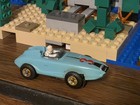 Vintage Aurora T-jet  1361 Turquoise  3 Grand Prix Racer Ho Scale Slot Car