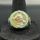 Vintage Antique Silver Tone Southwestern Native American Ring - Size 9