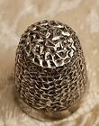 Antique Victorian  800  Silver Marked  g  Thimble Rare Design 1900 s