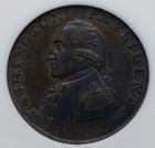 1791 Baker 16 Small Eagle Washington President Copper Colonial Cent 1c Ngc Au58