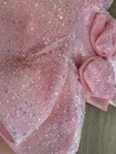 Weissman Girls Pink Sequin Tulle Tutu Dance Dress Bow Sleeveless Size 6-7y