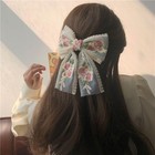 White Lace Ribbon Bow Hair Clip  d  D