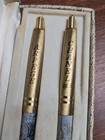 Vintage Chanel No 5 Arpege 14k Gold Filigree Perfumed Ballpoint Pen Set In Box