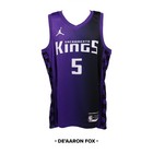 2023 24 De aaron Fox Autographed Sacramento Kings Statement Jersey  raw 