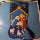 Bucilla Christmas Holy Nativity 18  Diagonal Felt Stocking Kit  82825 1990