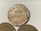 1922 1923 1925 Canada Small Cent Brown Diamonds