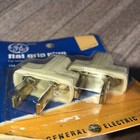 Vintage Retro Ge Flat Grip Plug Plugs Ivory Ge New In Package New Old Stock